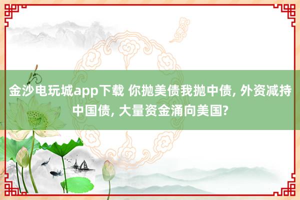金沙電玩城app下載 你拋美債我拋中債, 外資減持中國(guó)債, 大量資金涌向美國(guó)?