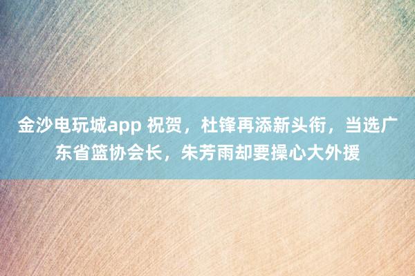 金沙電玩城app 祝賀，杜鋒再添新頭銜，當(dāng)選廣東省籃協(xié)會(huì)長(zhǎng)，朱芳雨卻要操心大外援